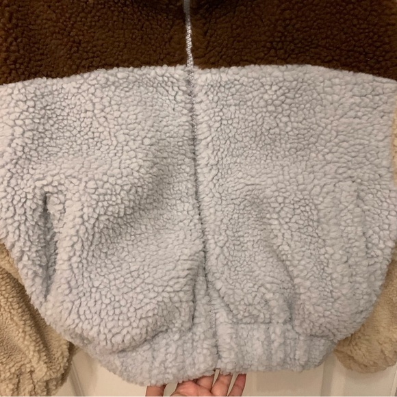 Oak & Fort - Colour Block Sherpa Jacket - Picture 7 of 12